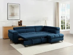Vente-unique Todos Los Sofás|Sofá De Terciopelo | Sofá cama rinconera derecha de terciopelo NIACATO