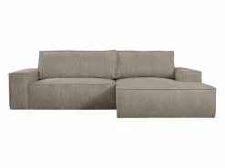 Vente-unique Todos Los Sofás|Sofá De Terciopelo | Sofá cama rinconera derecha de pana color AMELIA