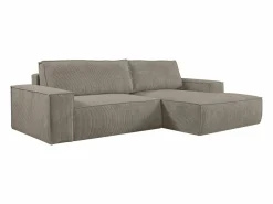 Vente-unique Todos Los Sofás|Sofá De Terciopelo | Sofá cama rinconera derecha de pana color AMELIA