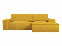 Sofá cama rinconera derecha de pana AMELIA < Vente-unique Online