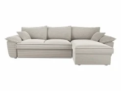 Sofá cama rinconera derecha de pana cerma de estilo charme francés vintage GUILLERMO < Vente-unique Clearance