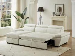 Sofá cama rinconera ángulo izquierdo bimateria piel JONOVA - < LINEA SOFA Outlet