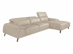 Angel Cerda Sofá De Piel | Sofá chaise longue derecha piel gris taupe 6150