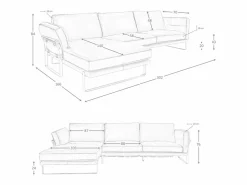 Angel Cerda Sofá De Piel * Sofá chaise longue izquierda piel camel 6231 Marru00f3n