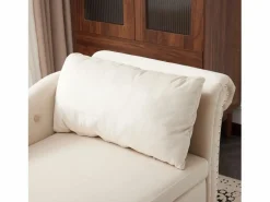 Merax Diván Cama | Sofá chaise longue para salón - 144 x 62 x 69 cm - con almacenamiento + cojines + reposabrazos derecho - terciopelo -