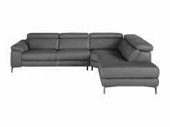 Sofá chaise longue relax derecha piel gris oscuro 6111 < Angel Cerda New
