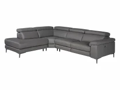 Sofá chaise longue relax izquierda piel gris oscuro 6112 < Angel Cerda Best