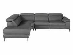 Sofá chaise longue relax izquierda piel gris oscuro 6112 < Angel Cerda Best