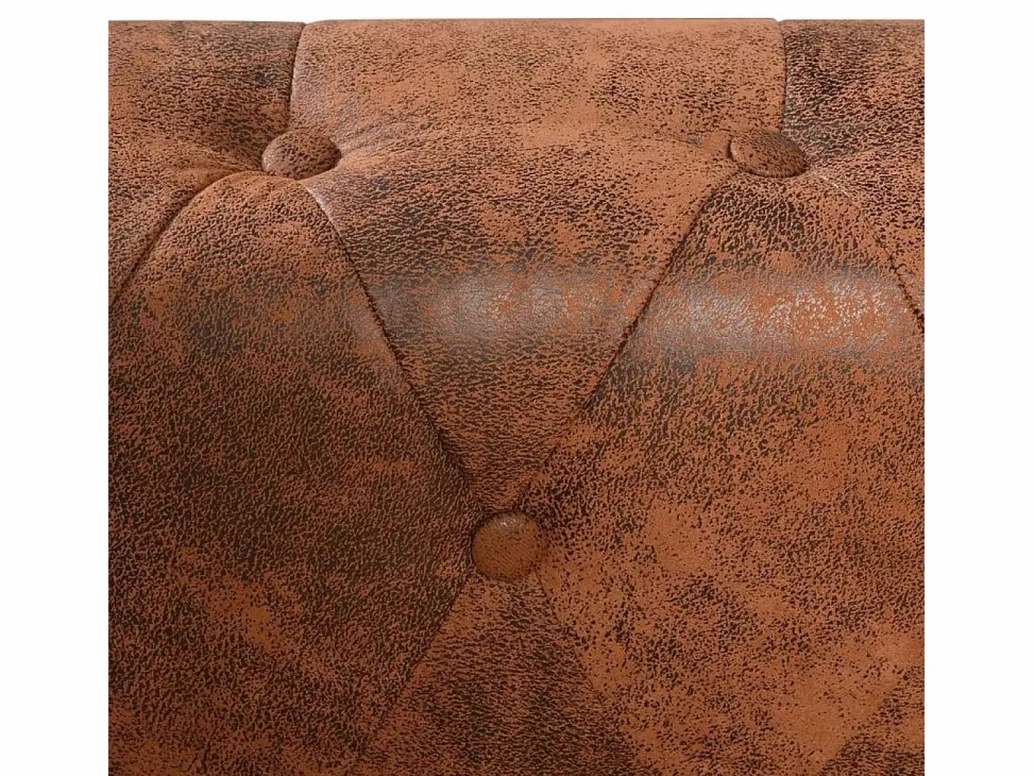 Sofá Chesterfield de esquina 5 plazas de cuero artificial marrón < Clicnbuy Outlet