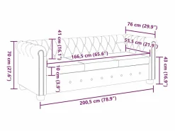 Sofá Chesterfield de 3 plazas cuero sintético marrón < vidaxl Best
