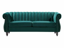 Sofá chesterfield de 3 plazas de terciopelo TRUMBO < Vente-unique Clearance