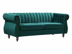 Sofá chesterfield de 3 plazas de terciopelo TRUMBO < Vente-unique Clearance