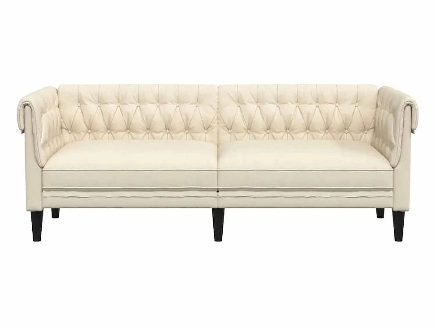 Sofá Chesterfield de 3 plazas lino < vidaxl Clearance