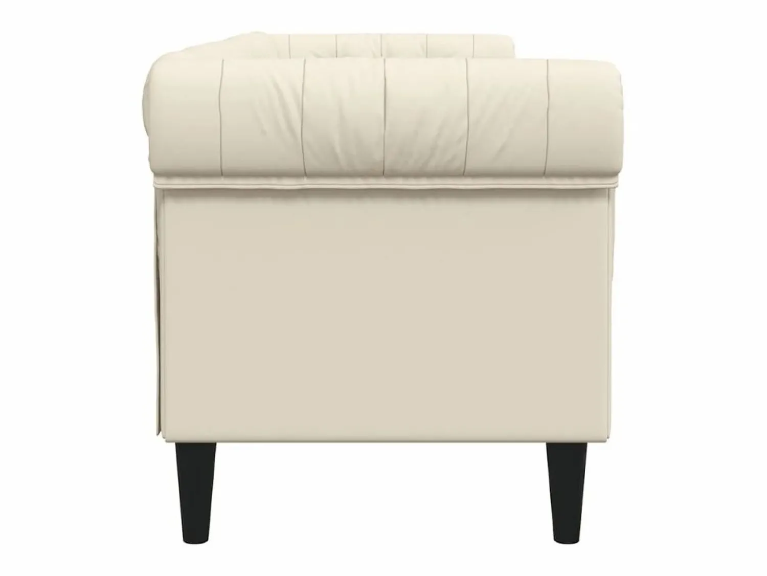 Sofá Chesterfield de 3 plazas lino < vidaxl Clearance