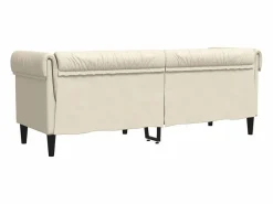 Sofá Chesterfield de 3 plazas lino < vidaxl Clearance