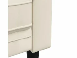 Sofá Chesterfield de 3 plazas lino < vidaxl Clearance