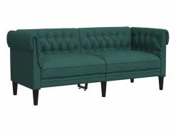 Sofá Chesterfield de 2 plazas tela oscuro < Clicnbuy Sale