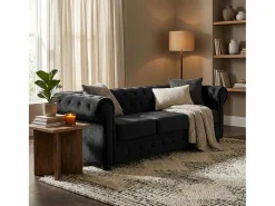 Sofá Chesterfield de terciopelo de 3 plazas estilo clásico vintage Norwich - < Modus Sofa Hot