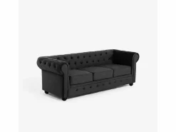 Sofá Chesterfield de terciopelo de 3 plazas estilo clásico vintage Norwich - < Modus Sofa Hot
