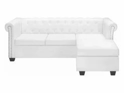 Sofá Chesterfield en forma L cuero artificial < Clicnbuy Clearance