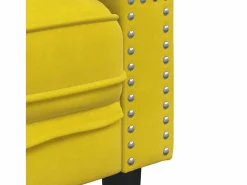 Sofá Chesterfield 3 plazas con cojines terciopelo < Clicnbuy Sale