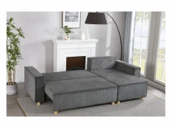 Sofá convertible esquinero 4 plazas de pana COSY < Concept-Usine Online