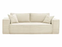Vente-unique Todos Los Sofás|Sofás Y Sillones | Sofá convertible express AMELIA de 4 plazas en pana , 160 cm, colchón viscoelástico de 13 cm
