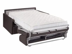 Sofá convertible exprés de polipiel asiento viscoelástico 120 cm colchón 22 cm CALIFE < Vente-unique Sale