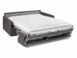 Sofá convertible exprés polipiel asiento viscoelástico 160 cm colchón 14 cm CALIFE < Vente-unique Outlet