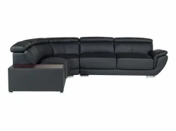 LINEA SOFA Todos Los Sofás|Sofá De Piel * Sofá Cuero vacuno color ángulo izquierdo NAHIA Negro