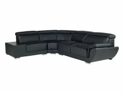 LINEA SOFA Todos Los Sofás|Sofá De Piel * Sofá Cuero vacuno color ángulo izquierdo NAHIA Negro