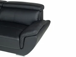 LINEA SOFA Todos Los Sofás|Sofá De Piel * Sofá Cuero vacuno color ángulo izquierdo NAHIA Negro