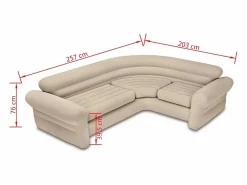 Intex Sofá - 4 Plazas | Sofá de esquina inflable 257x203x76 cm