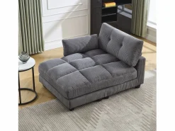 Sofá de 1 plaza con reposabrazos - Sofá relax con 2 portavasos y bolsillos laterales - pana < Discount