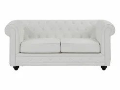 Vente-unique Todos Los Sofás|Sofás Chesterfield | Sofá de 2 plazas capitoné de piel sintética CHESTERFIELD