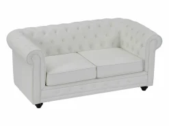 Vente-unique Todos Los Sofás|Sofás Chesterfield | Sofá de 2 plazas capitoné de piel sintética CHESTERFIELD