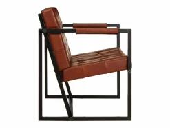 Clicnbuy Sofá Vintage|Sofá De Piel | Sofá de 2 plazas cuero auténtico de cabra marrón