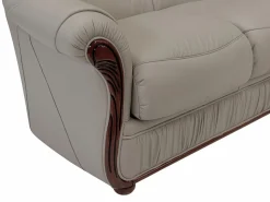Sofá de 3 plazas 100% cuero de búfalo color DAPHNE < Vente-unique Outlet