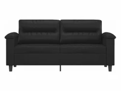 Clicnbuy Sofás De Piel Sintética * Sofá de 2 plazas de cuero sintético 140 cm Negro