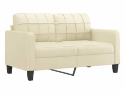 Clicnbuy Sofás De Piel Sintética * Sofá de 2 plazas de cuero sintético color 140 cm Crema