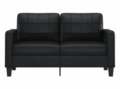 Clicnbuy Sofás De Piel Sintética * Sofá de 2 plazas de cuero sintético 140 cm Negro