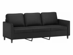 Sofá de 3 plazas de cuero sintético 180 cm < Clicnbuy Discount