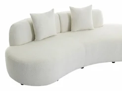 Sofá de 3 plazas de tela bouclé BASILIANA < Vente-unique Best