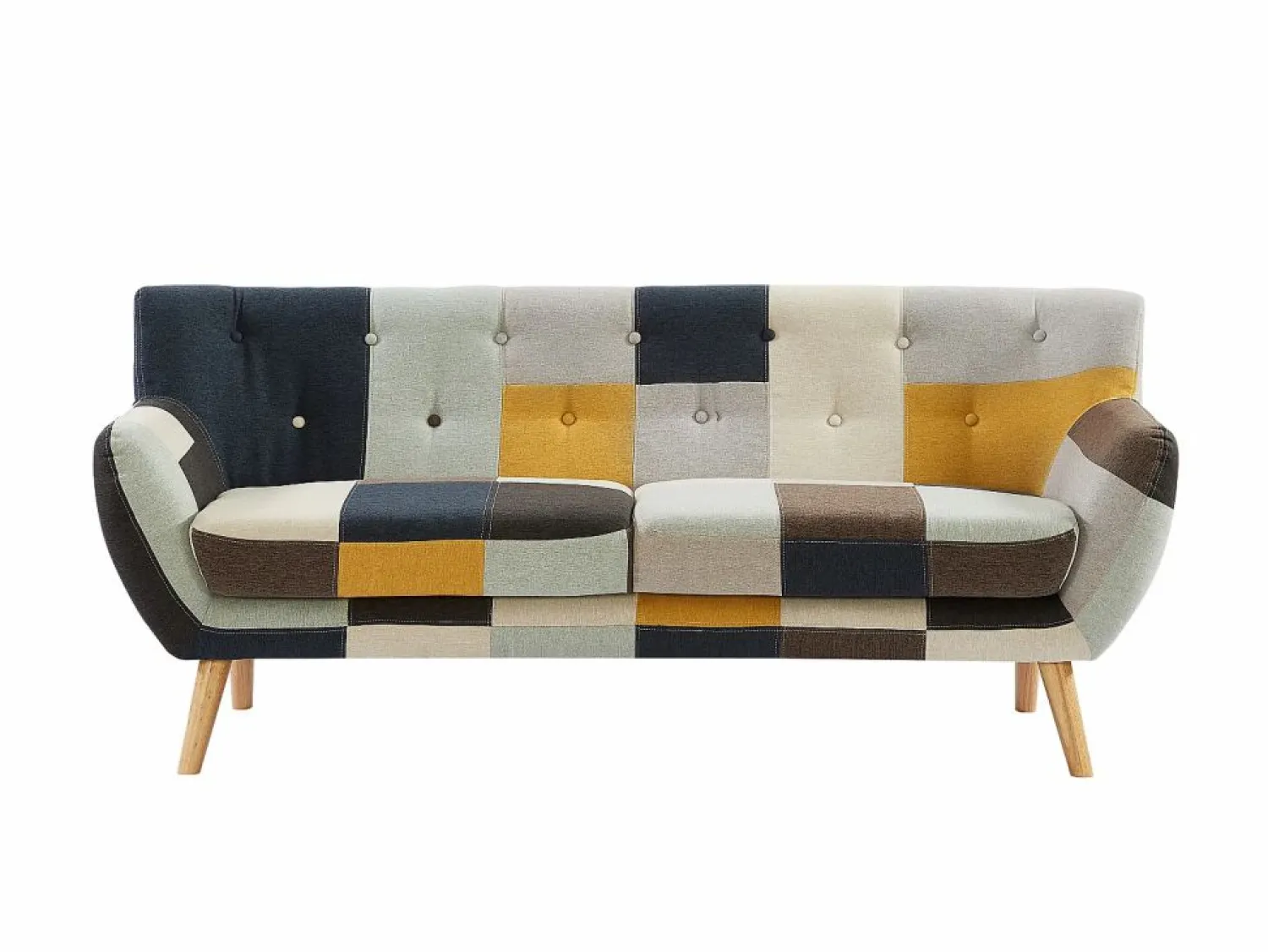Sofá de 3 plazas de tela patchwork estilo escandinavo SERTI II < Vente-unique Best
