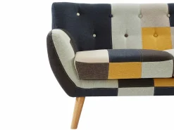 Sofá de 3 plazas de tela patchwork estilo escandinavo SERTI II < Vente-unique Best