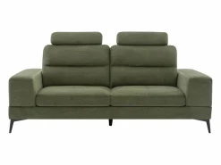 Sofá de 3 plazas de tela texturizada con respaldo reclinable UDALIO < Vente-unique New