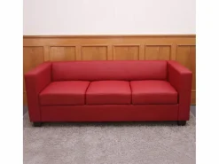Sofá de 3 plazas Lille, Cuero sintético, < MCW Clearance