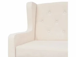 Clicnbuy Sofá - 2 Plazas|Sofá De Tela * Sofá de 2 plazas tela crema Blanco