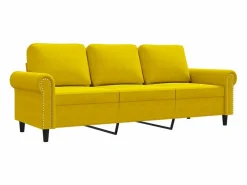 Sofá de 3 plazas terciopelo 180 cm < Clicnbuy New