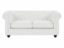 Vente-unique Conjunto Sofás | Sofá de 3 plazas y 2 plazas en imitación cuero CHESTERFIELD